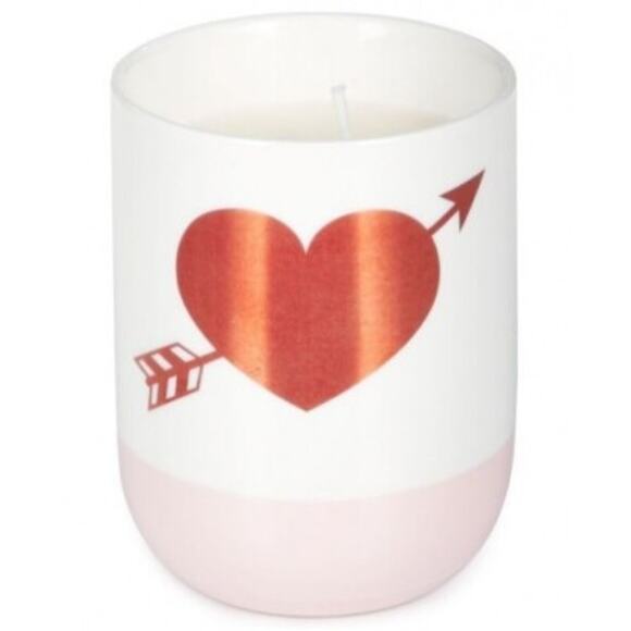 Two's Company Rose Scented Gilded Heart Candle - Picture 1 of 1